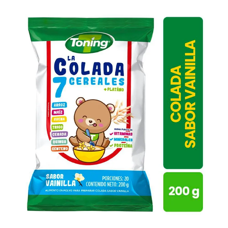 Colada TONING sabor vainilla (200 gr)