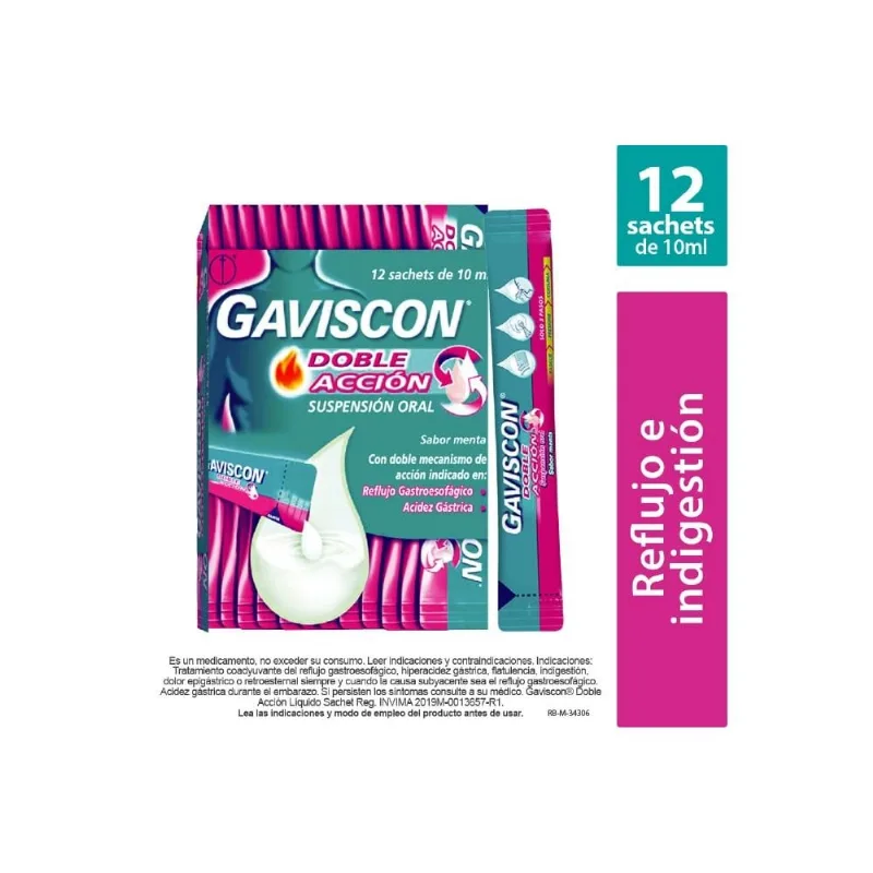 Gaviscon Doble Acción12 Sachet de 10 Ml C/u