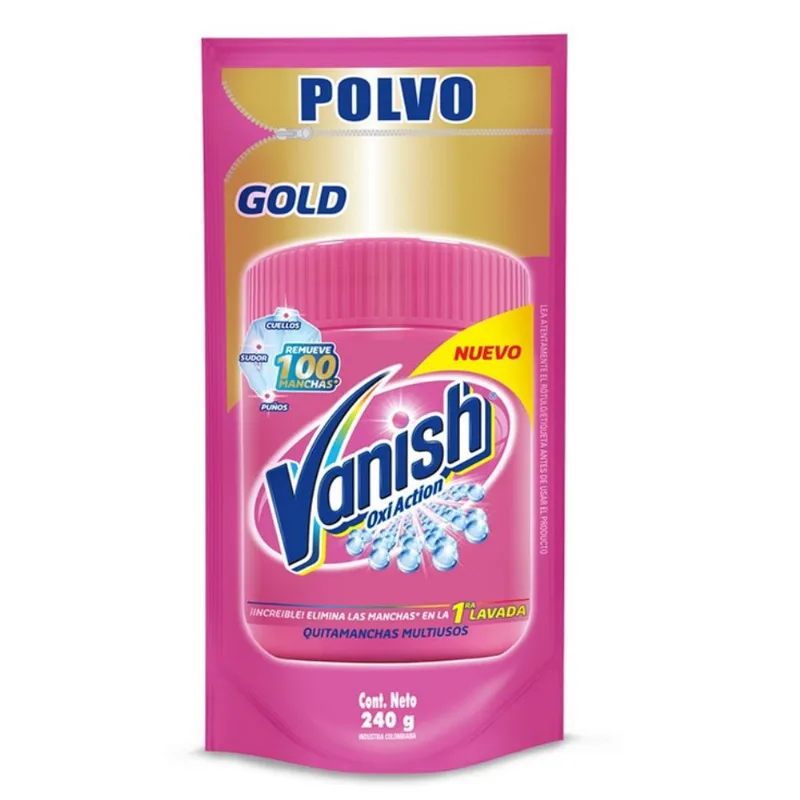 Quitamanchas Vanish Doy Pack En Polvo Ropa Blanca Y Color De 240 Gr.