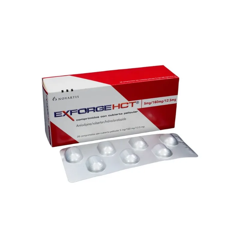 Exforge Hct 5 / 160 / 12.5 Mg Caja con 28 Comprimidos