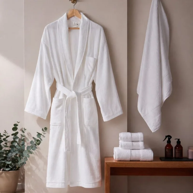 Bata de Baño Tundida 100% Algodon Talla XL