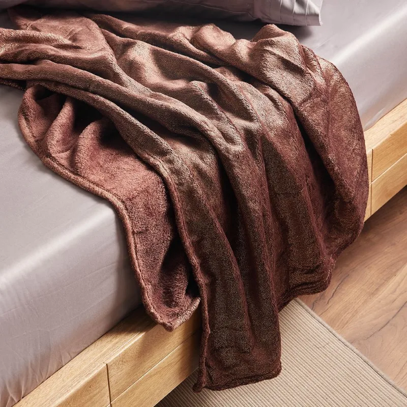 Cobija Shine Foil Flannel Fleece Chocolate 100 x 150 Cm