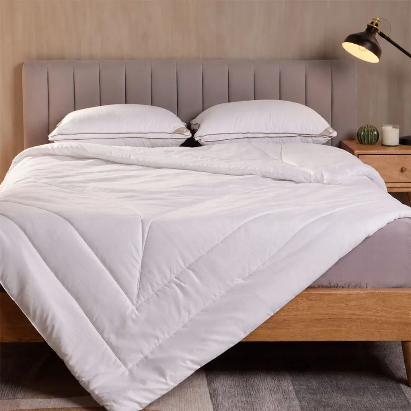 Duvet - Plumón Essencial Suave y Comfortable Más Voluminoso Sateen Stripe Sencillo