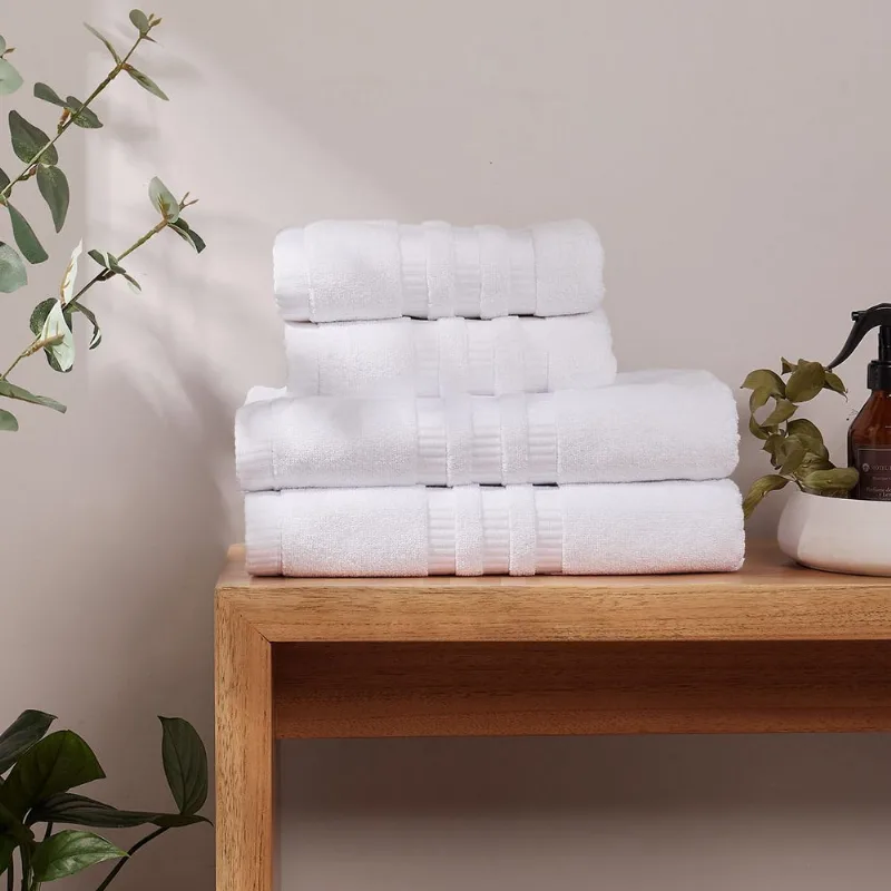 Toalla Malibú Blanca 100% Algodón 620 gr Toalla de Cuerpo Malibú Blanca 100% Algodón 620 gr 70 x 140 cm