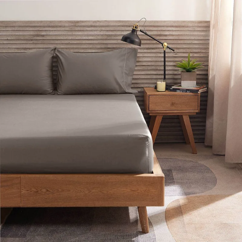Sábana Ajustable Más Funda(s) Hotel Experience 400 Hilos 100% Algodón Moca King