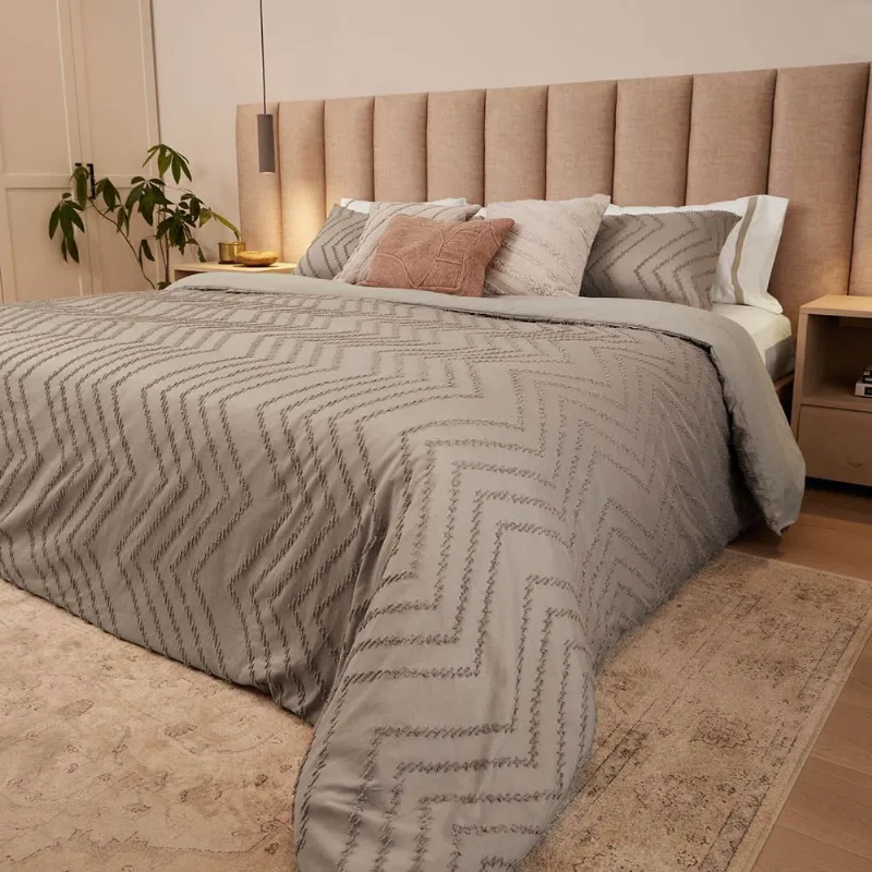 Cover Duvet - Funda Plumón Microfibra Flecos Chevron Arena King