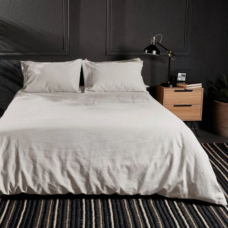 Cover Duvet Corduroy Microsuede Urban Beige Doble