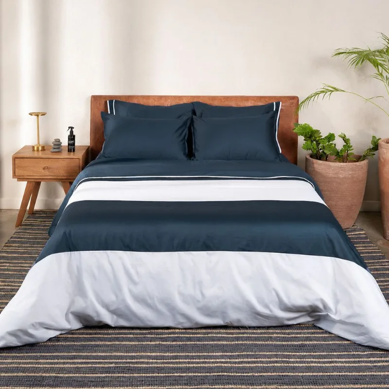Cover Duvet 300 Hilos 100% Algodón Loft Costa Azul Extradoble