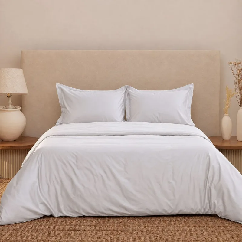 Cover Duvet Hotel Experience 400 Hilos 100% Algodón Menfis Blanco Cremoso Doble