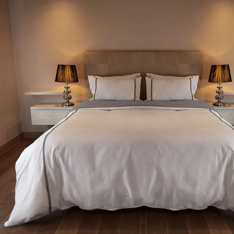 Cover Duvet Hotel Experience 300 Hilos 100% Algodón Cagliari Gris Doble