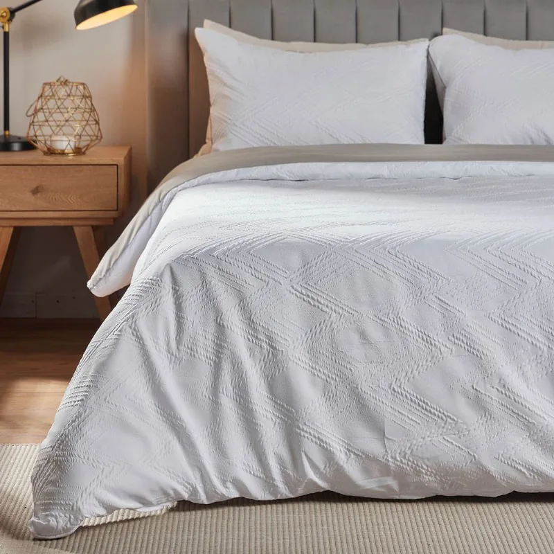 Cover Duvet - Funda Plumón Microfibra Artticus Rombo Blanco Doble