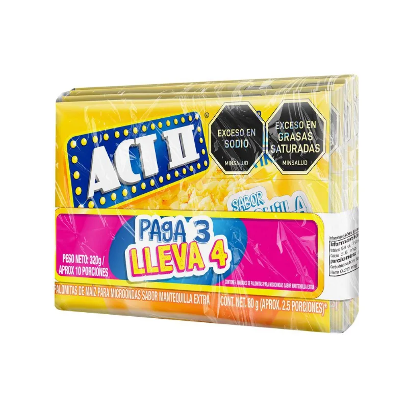 Oferta Palomitas Maiz Microondas Mantequilla EX ACT II 3 und