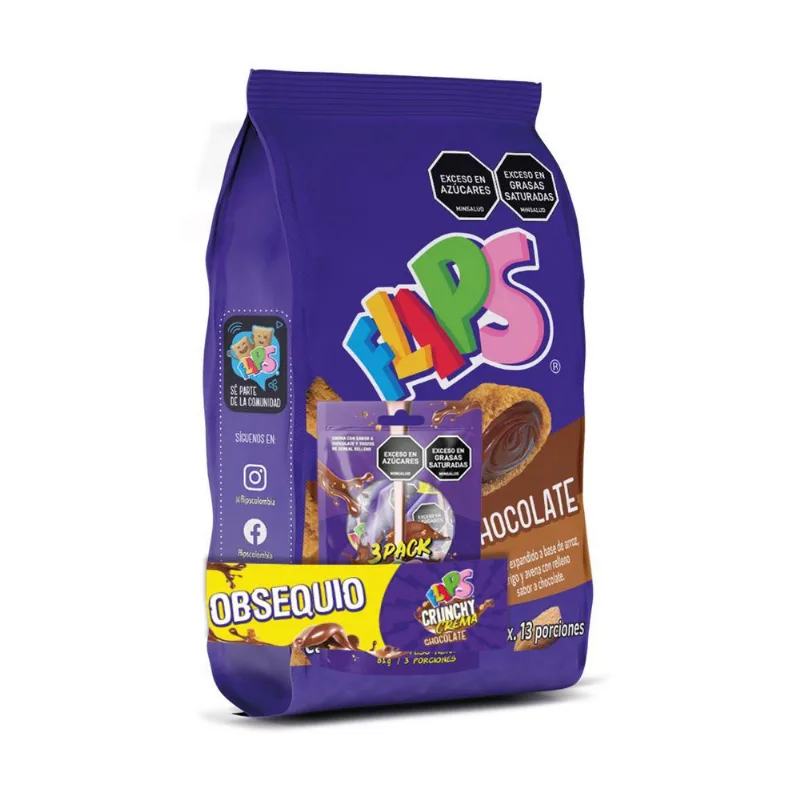 Cereal FLIPS relleno chocolate (1 und)