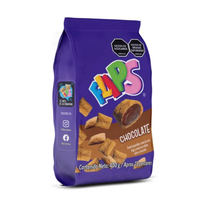 Cereal FLIPS relleno de chocolate (400 gr)