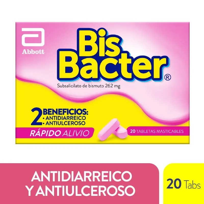 Bisbacter 262 Mg Caja con 20 Tabletas Masticables