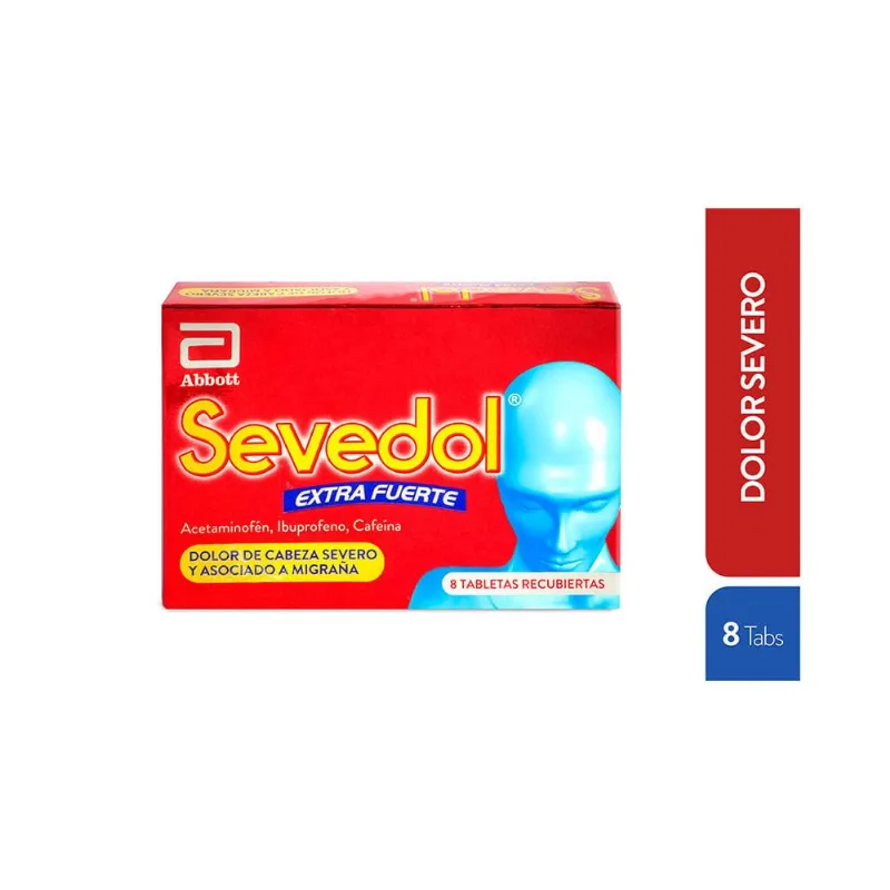 Sevedol Extra Fuerte Caja con 8 Tabletas Recubiertas