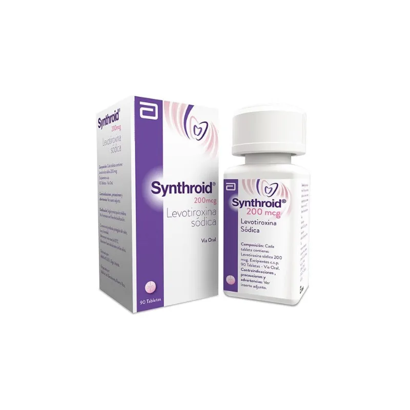 Synthroid 200 Mcg Frasco con 90 Tabletas