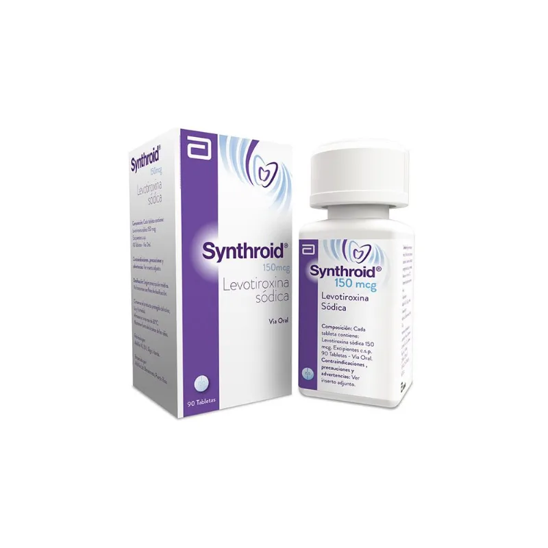 Synthroid 150 Mcg Frasco con 90 Tabletas