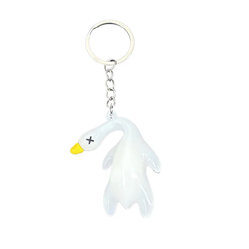 Chaveiro Fofo De Pvc De Pato Assado Que Muda De Cor