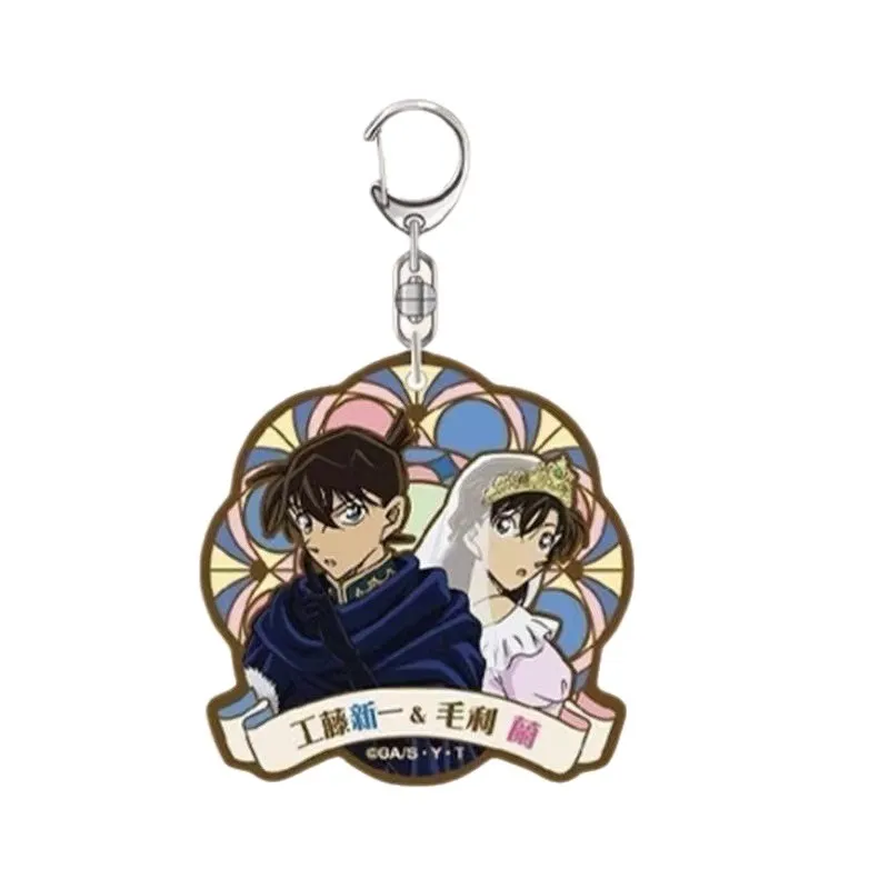 Chaveiro De Acrílico Detective Conan Shinichi &amp; Ran 5cm