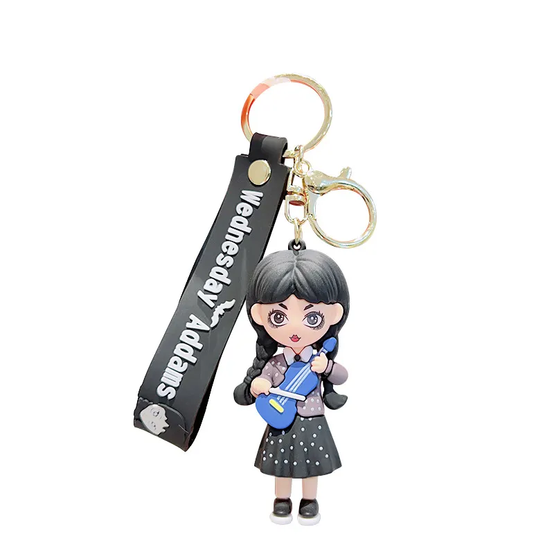 Chaveiro, Chaveiro, Boneca De Desenho Animado Wednesday Addams