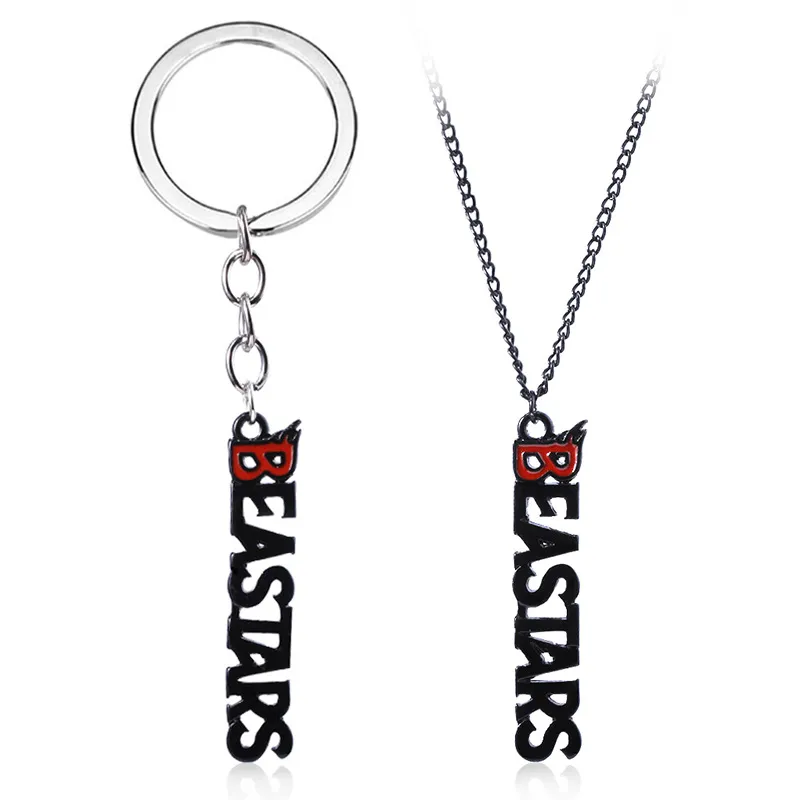 Colar De Chaveiro Beastars, Pingente De Letras, Logotipo De Anime