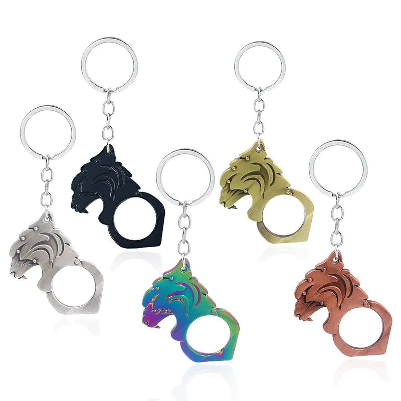 Chaveiro Tiger Head Self Defense Metal Chaveiro Ferramenta De Segurança