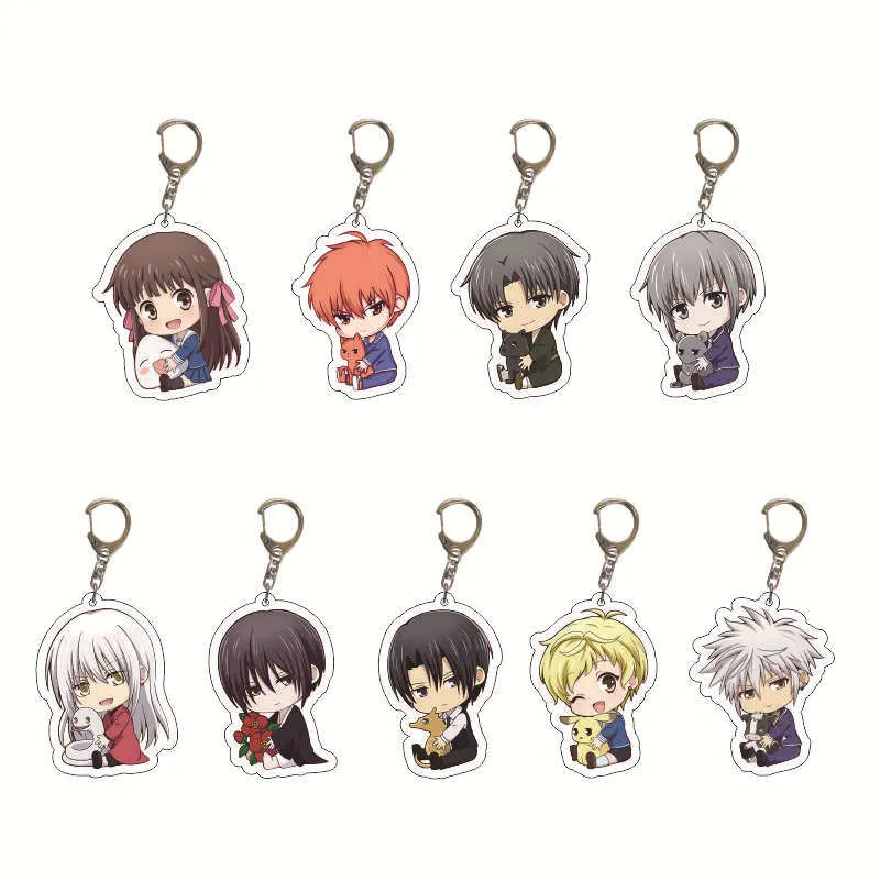 Conjunto De Chaveiros Fruits Basket Chibi Honda Tohru &amp; Friends