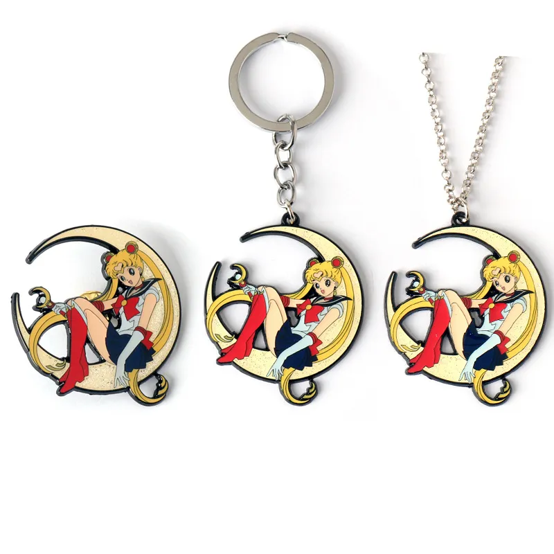 Pingente De Chaveiro Sailor Moon Usagi Tsukino Crescent Moon