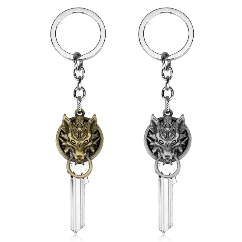 Chaveiro Final Fantasy Wolf Head Metal Car Accessory