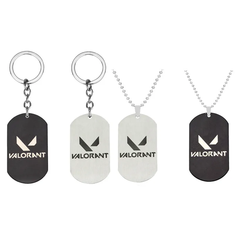 Conjunto De Chaveiros E Colares Valorant Logo - Acessório Para Jogos