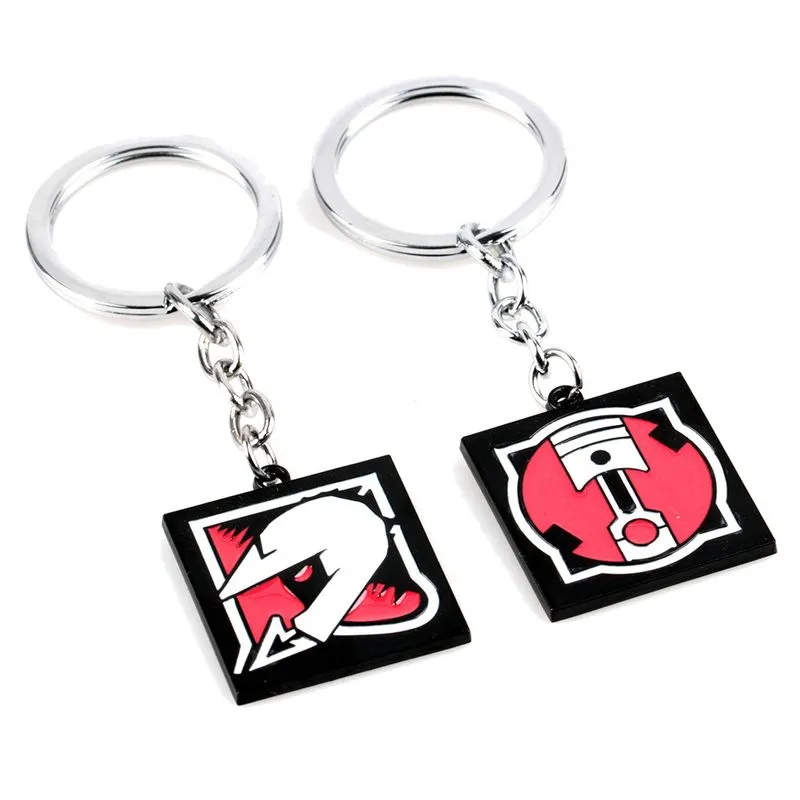 Conjunto De Chaveiros E Colares Com O Logotipo Do Jogo Rainbow Six R6