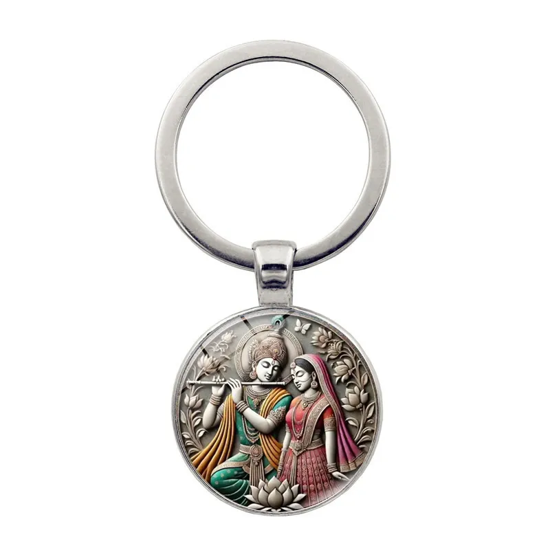 Presente Com Símbolo De Casal Divino De Radha E Krishna