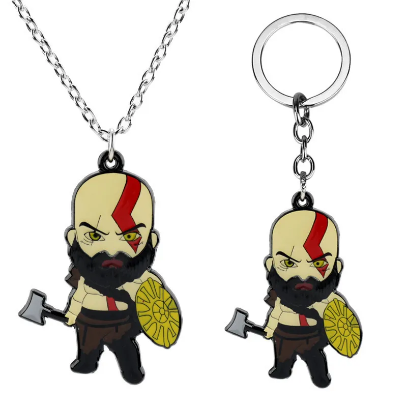 Conjunto De Chaveiros E Colares God Of War III Kratos Cartoon
