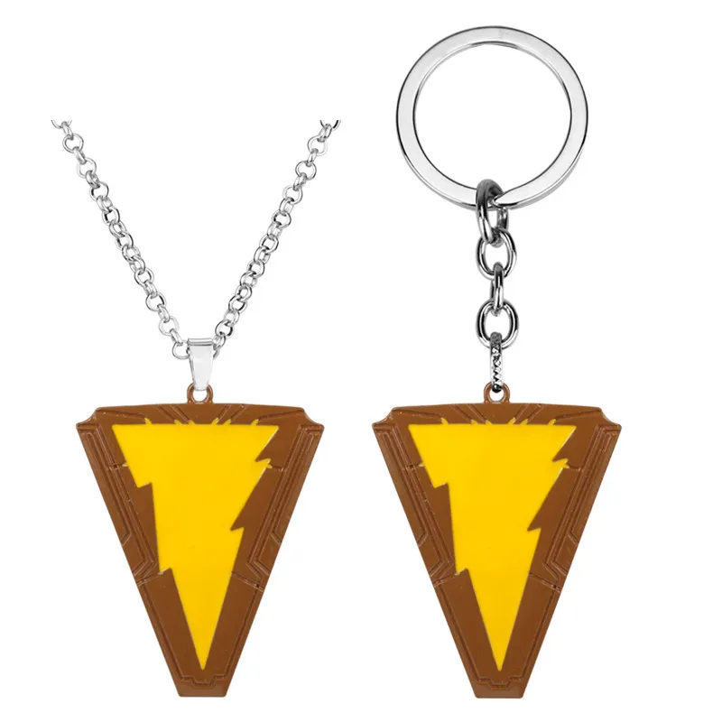 Conjunto De Chaveiros E Colares Shazam Lightning Bolt Design