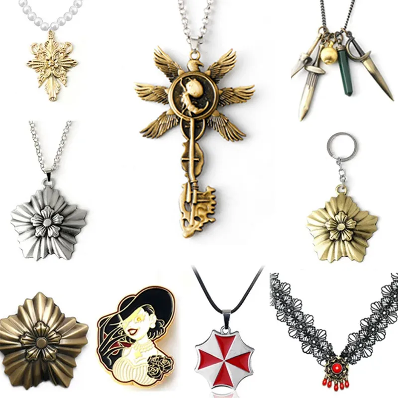 Chaveiro E Colar Resident Evil Alloy Inspirados No Jogo