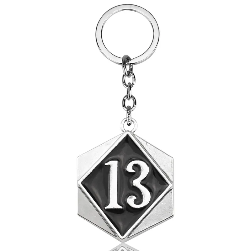 Pingente De Chaveiro Lucky Number 13 De Metal Para Homens