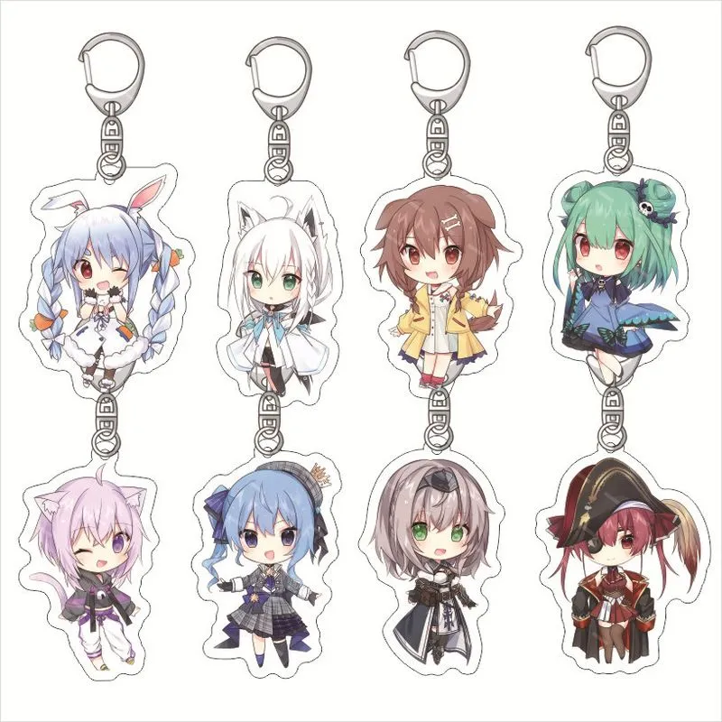 Conjunto De Chaveiros De Acrílico Hololive Virtual Youtubers Kizuna Ai, Aqua