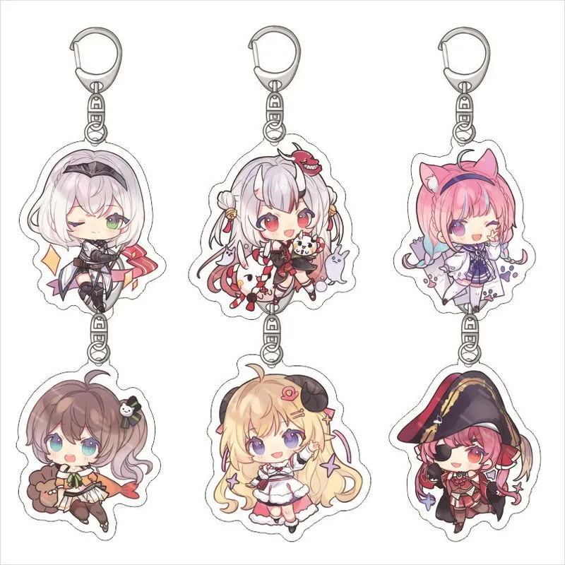 Conjunto De Chaveiros De Acrílico Hololive Virtual Youtubers Ki E Mais