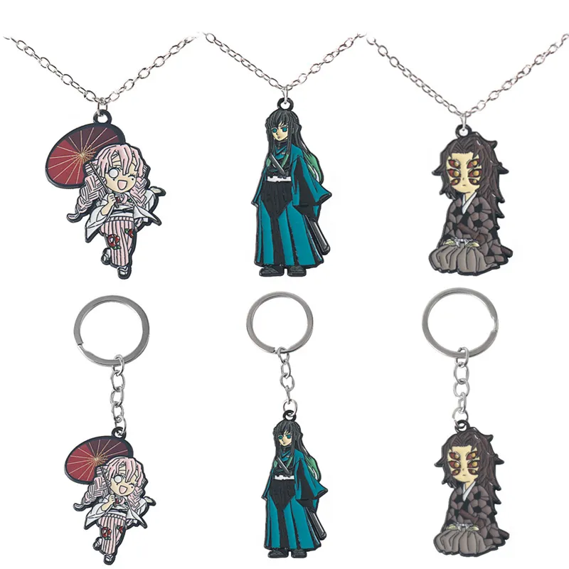 Conjunto De Chaveiros E Colares Com Personagens Do Demon Slayer
