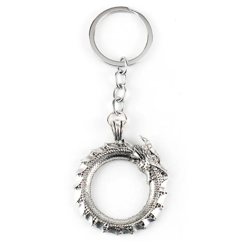 Chaveiro Viking Ouroboros Dragon Com Pingente Vintage