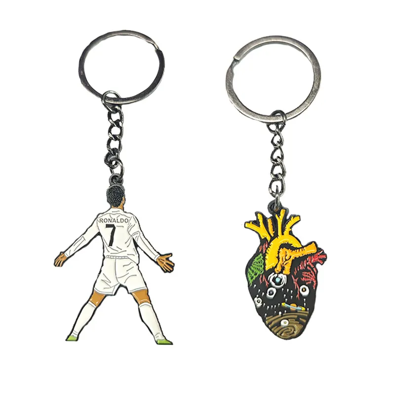 Chaveiro Ronaldo, Estrela Do Futebol Dos Desenhos Animados, Chaveiro De Metal