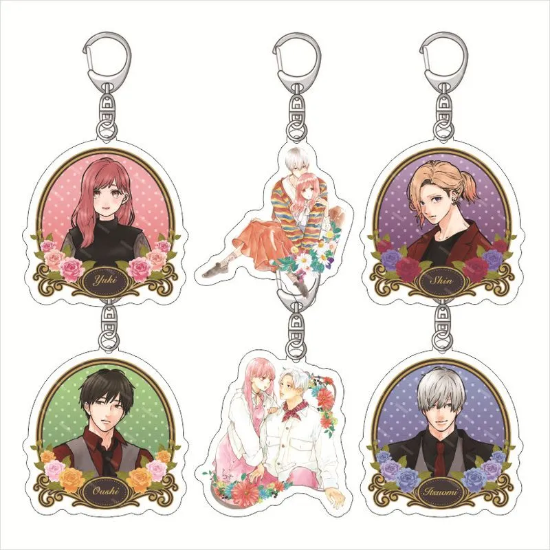 Conjunto De Chaveiros De Acrílico Fingers Touching, Reluctant Love Anime
