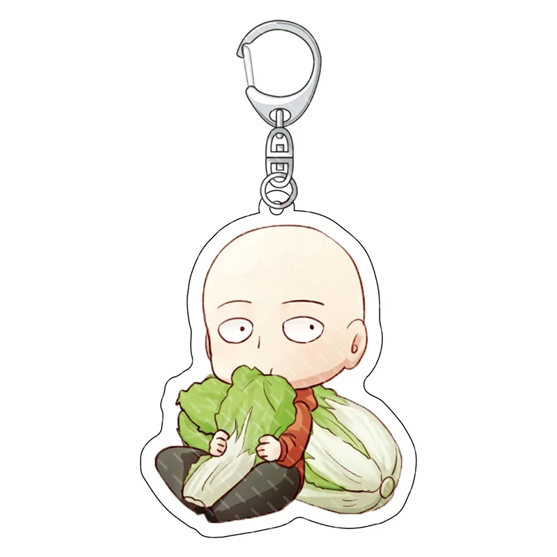 Chaveiro De Acrílico Saitama &amp; Genos One Punch Man Anime