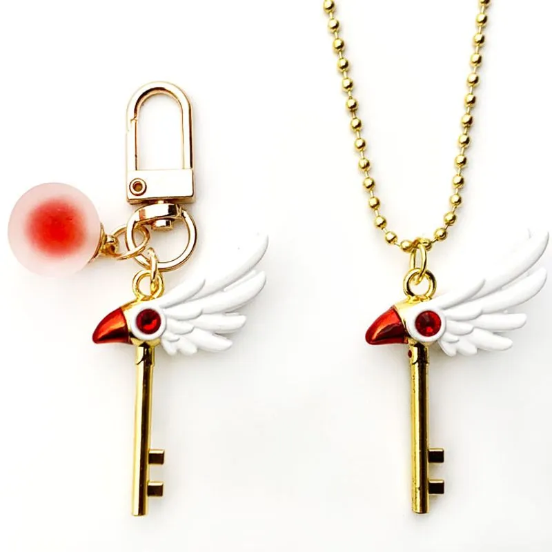 Chaveiro Cardcaptor Sakura Winged Bird Key Com Asas De Anjo