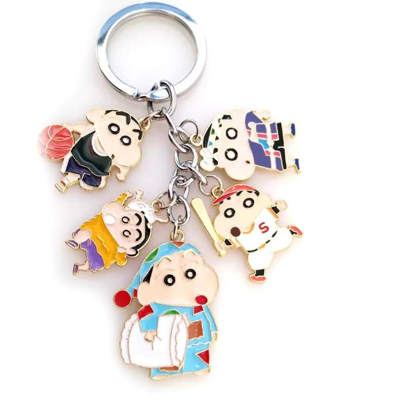 Conjunto De Chaveiros Shin-chan Anime De 5 Personagens Metal Lightweight