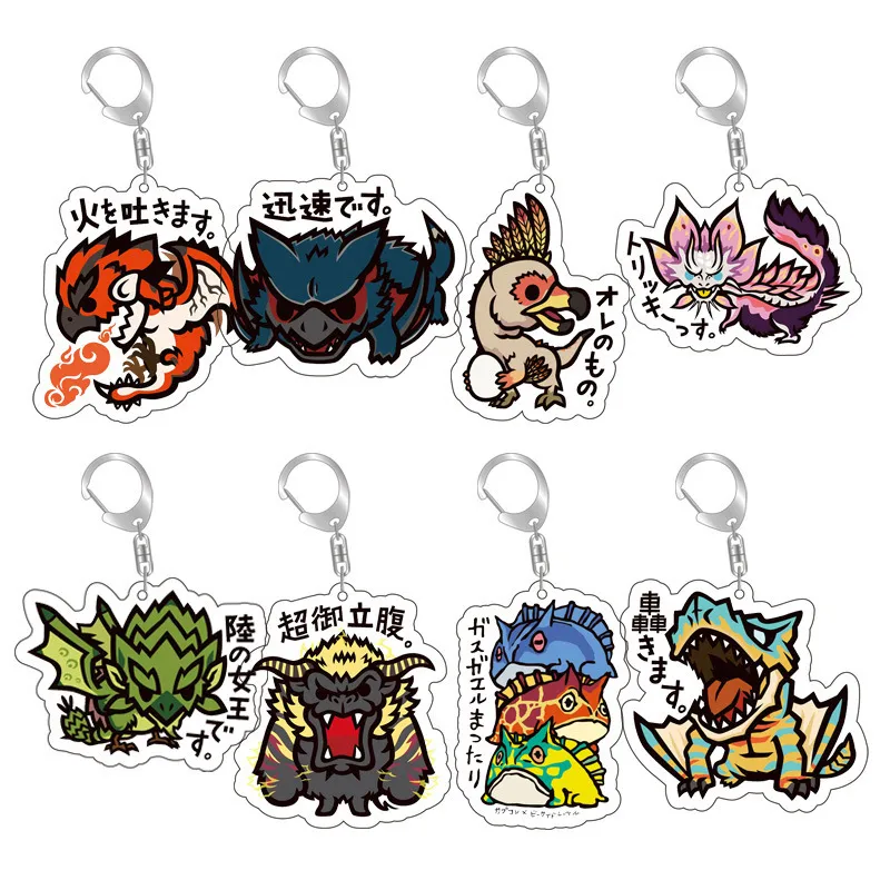 Chaveiros Monster Hunter Rise Cute Characters Em Acrílico