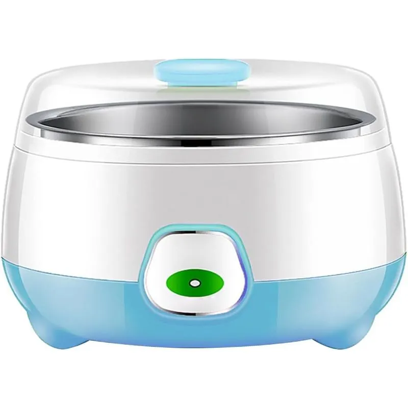 Máquina De Iogurte Elétrica 1l De Aço Inoxidável Azul