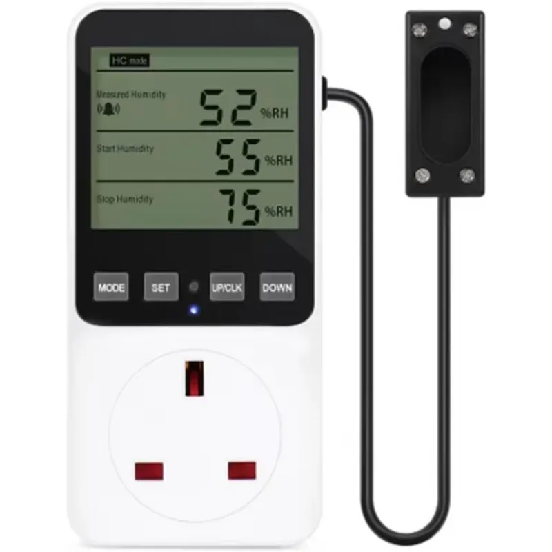 Controlador De Umidade Digital 230v Com Plugue Do Reino Unido