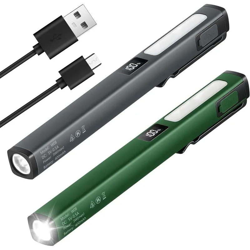 Luz De Caneta Recarregável Mini 3 Led Para Uso Médico